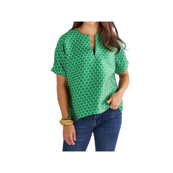 Caryn Lawn Miriam Top Wedgewood